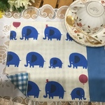ちっちゃい20 ×25❤️人気で復活⭐️可愛い親子ぞう幼稚保育園ランチョンマット⭐️お名前タグサービス