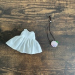 アナベル刺繍ワンピース、紫陽花バッグ小