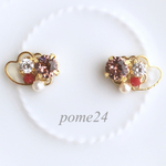 スワロフスキーとジルコニアのLOVEピアス