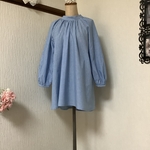 ハーフリネン　ストライプ　ブラウス💕