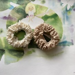 「minnmi0123様オーダー」シルクコットンのダブルシュシュ