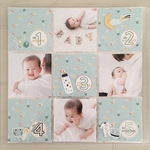 ＊SALE＊ポケットアルバム用  monthly Card  ましかく＊みずいろ＊