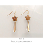 honey star×gold line pierce