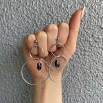 シルバーダブルフープピアス