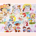 #22  レトロアニマル バースデー ダイカット タグセット