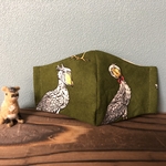 ハシビロコウ大好き！　ナチュラル　大人用立体マスク(低学年〜女性向け) 小学生　中学生　かわいい　おしゃれ　鳥