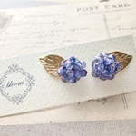コスモオーラの紫陽花ピアス/イヤリング　青紫