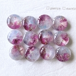 花にたゆたう ◎華の銀河：あまのがわ シンプル粒10mm ピアス/イヤリング