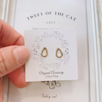 しずく枠ピアス　樹脂ピアス