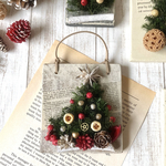 大人可愛い♡ふわもこ❄︎クリスマスツリー壁飾り　茶