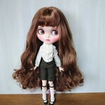 264.※単品※ソックスガーターつき白のソックス※ブライスアウトフィット※1/6ドール服