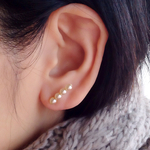 【再販】cool beauty  パールピアス2way＊＊安心チタン