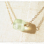 Cube Muscat**プレナイトのネックレス　14kgf