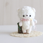 小さなあみぐるみ モコモコ シロクマちゃん チビちゃん8cm
