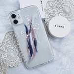 全機種対応　Iphoneケース　スマホケース　ニュアンスケース風インナーシート（ネイビーピンク）