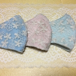レースの立体マスク　接触冷感生地使用