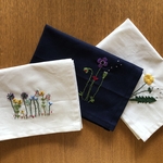 [P様オーダー] 刺繍ランチョンマット3枚セット☆ワイルドガーデン