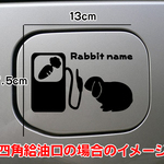 【期間限定お値下げ中!1200円→1000円】垂れ耳うさぎ うさぎ ウサギ 兎 ステッカー リアガラス 給油口 車 可愛いステッカー ロップイヤー
