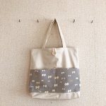 【オーダーのお品】お着換え入れバック(グレーちょうちょ)
