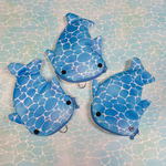 ジンベイちゃんふわふわポーチ(ブルー)Dカン付き