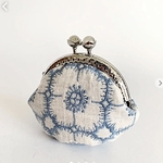 ミナペルホネン&リバティ　がま口ミニポーチ