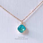 Swarovski necklace スワロフスキーネックレス 約40cm オフスクエア (ラグーンマーメイド)