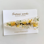 ❇︎botanical hair clip❇︎      レジン　ヘアクリップ　ボタニカル　押し花　本物のお花　ドライフラワー　アンティーク　透明　春