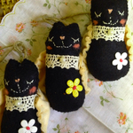 黒猫エンジェルスラベンダーサシェ