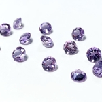 【アメジストAAA】穴なしラウンドファセットカット　4mm　2個　ハンドメイド素材