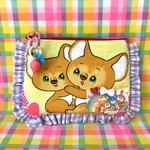 ♡送料無料♡昭和レトロ  フルーツ付きフリルポーチ②