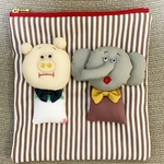 （muuu様ご依頼の品）ブタさんとゾウさんのポーチ