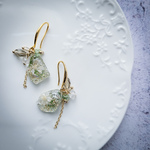 【5/15 22:00〜販売開始】雨露-URO-✺ピアス　クリアグリーン