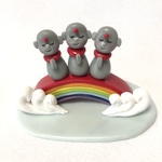 粘土のお地蔵様と虹の架け橋🌈