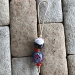 福猫とんぼ玉根付　