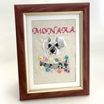 monakajiji様オーダー品☆犬の手刺繍のポートレート