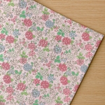 50*50【ブロード】梅雨の紫陽花／ピンク《 生地 ブロード生地 コットン 綿 花柄 フラワー 小花 アジサイ ナチュラル COTTONCANDY 薄手 》
