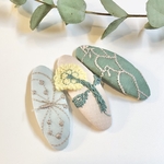 ミナペルホネンஐ 刺繍のパッチンピン 3点セット ⑅◡̈*キッズ&ベビー✦ฺプレゼントにも