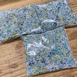 送料込！琉球ガラスのかけらSSサイズ450ｇ　青緑系　　R-14