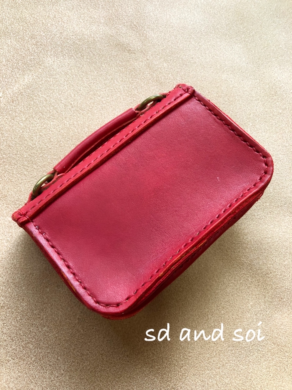 昭和レトロなミニバッグ型名刺入れ カードケース - 革工房 sd and soi