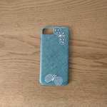 *受注製作*ミナペルホネン*choucho*グリーン×ライトピンク*mina perhonen*iPhoneケース*iPhoneカバー*スマホケース*スマホカバー