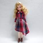 リカちゃん ブライス 服 アシンメトリーワンピース　L70