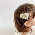 ひとつぶぶーけ GrPu-② ミニヘアクリップ　お食い初め　ベビードレス　ベビーヘアバンド　ベビーヘアアクセサリー　ハーフバースデー　おうちフォト　発表会　浴衣　夏祭り　ドライフラワー　紫陽花  七夕