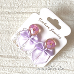 2way紫陽花リボンピアス