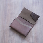 たくさん入る革の名刺入れ／マットブラウン【受注製作】