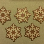 雪の結晶型コースター5個セット チェリー