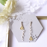 ブライダルベールyellow小枝ピアス/イヤリング*