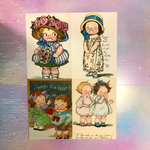 デザインペーパー♡A4サイズ   レトロイラスト♡10枚セット     