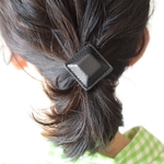 【レザーヘアゴム】Airas Square ~hair tie~ Black