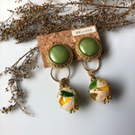 イタリア製モザイクビーズのピアス/イヤリング【2wayタイプ】