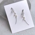 " floret "  vintage  clear glass/s ガラスの小さなお花　ピアス/イヤリング